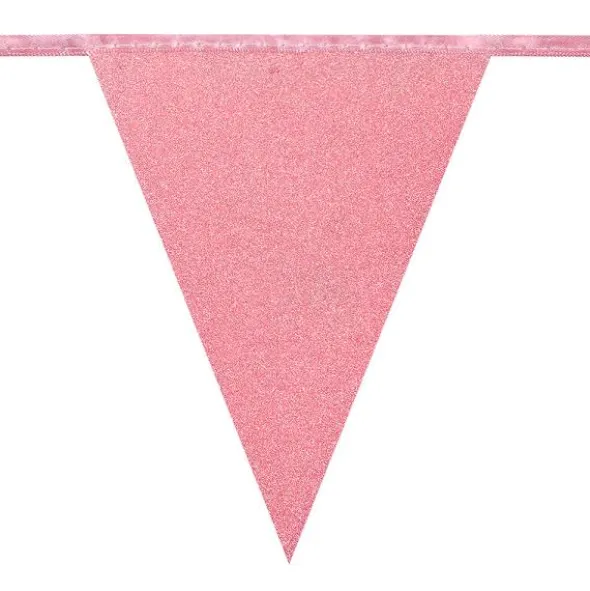 Vimpelgirlang Glitter Rosa