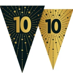 Vimpelgirlang med Stjärnor & Siffran 10