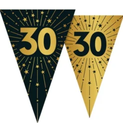 Vimpelgirlang med Stjärnor & Siffran 30