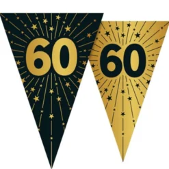 Vimpelgirlang med Stjärnor & Siffran 60