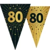Vimpelgirlang med Stjärnor & Siffran 80