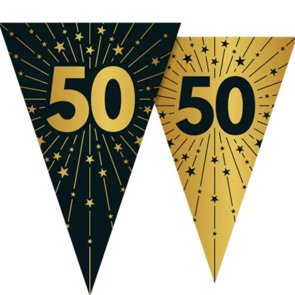 Vimpelgirlang med Stjärnor & Siffran 50