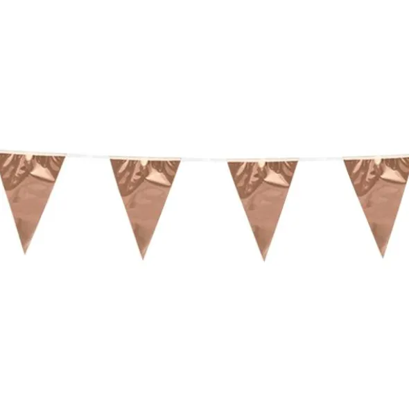 Vimpelgirlang Metallic Roséguld Stor