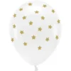 Vita Ballonger med Guldstjärnor