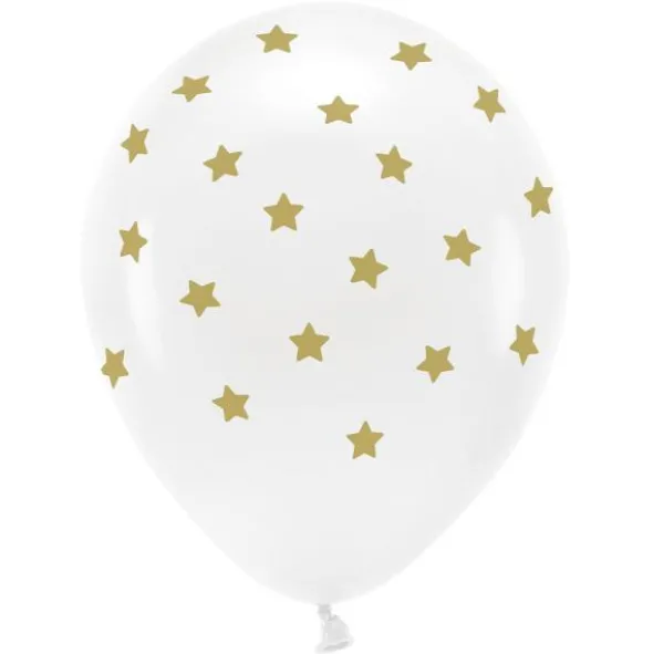 Vita Ballonger med Guldstjärnor