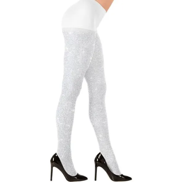 Vita Glitter Strumpbyxor (Standard)