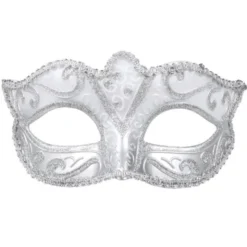 Vit och Silver Mask med Silverdetaljer