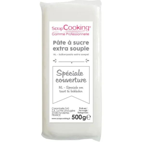Vit Sockerpasta Extra Slät 500g ScrapCooking
