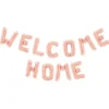 Welcome Home Bokstavsballonger Roseguld