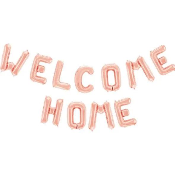 Welcome Home Bokstavsballonger Roseguld