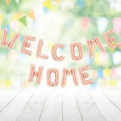 Welcome Home Bokstavsballonger Roseguld