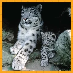 WWF Snöleoparder Pussel 100 Bitar