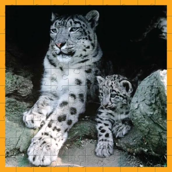 WWF Snöleoparder Pussel 100 Bitar